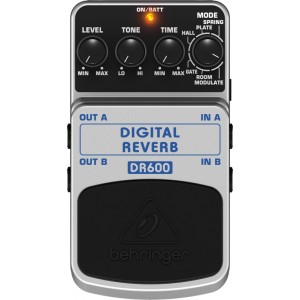 Behringer DR600 педаль цифровой ревербератор для гитар, бас-гитар и клавишных,  Behringer MI