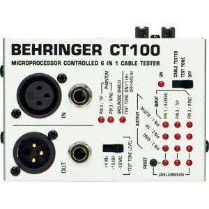 Behringer CT100 Микропроцессорный универсальный тестер для диагностики и отстройки звукового оборудования,  Behringer PRO