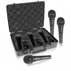 Behringer XM1800S комплект из 3 суперкардиоидных динамических микрофонов, 80-15000Гц,  держатели, кейс