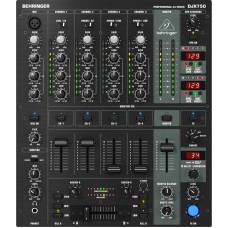 Behringer DJX750 DJ-микшер со счетчиком темпа, 5 каналов (4 стерео+ микр.), 3D-surround