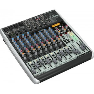 Behringer QX1622USB аналоговый микшер, 12 каналов, 4 мик.+4 лин.стер.+2 AUX RET, 2 AUX (1 PRE/POST), 1 GROUP, FX Klark Teknik LCD, USB-audio, 4 компр.,  Behringer PRO