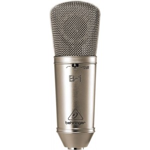 Behringer B-1 кардиоидный конденсаторный микрофон с диафрагмой 1", 20-20000Гц, аттенюатор -10дБ, держатель "паук", кейс,  Behringer PRO