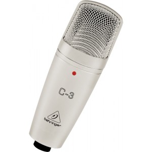 Behringer C-3 конденсаторный микрофон (кардиоида/круг/восьмерка), 40 - 18000Гц, с держателем, ветрозащитой и кейсом,  Behringer PRO
