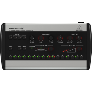 Behringer P16-M цифровой микшер16 каналов ULTRANET в стерео, используется в системе мониторинга Powerplay,  Behringer PRO