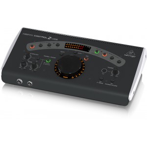Behringer CONTROL2USB студийный контроллер для мониторов, USB-аудио, 4 стерео-входа, 3 стерео-выхода на мониторы, 2 на наушники, микрофон,  Behringer PRO