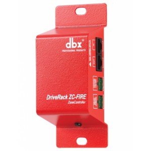dbx ZC-FIRE настенный интерфейс, для выбора источника или зоны в зависимости от замыкания контактов (от внешнего датчика). Подключение Cat5, 2xRJ45,  dbx