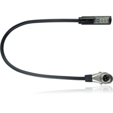 KLARK TEKNIK LEDLAMP18-RA светодиодная лампа подсветки на гусиной шее 18" с угловым 4-контактным XLR, 12В,  контакты 3-, 4+