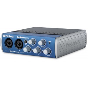 PreSonus AudioBox 22VSL аудио/MIDI интерфейс, USB 2.0 , 2 вх/2 вых каналов, до 24бит/96кГц, микшер VSL, эффекты Fat Channel, ПО StudioLive,  PreSonus