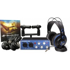PreSonus AudioBox Stereo комплект для звукозаписи (2 микр. SD7, USB интерфейс, кронштейн на 2 микр., наушники, кабели, ПО Studio One Artist 2)