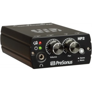 PreSonus HP2 персональный мониторный усилитель для наушников, крепление на пояс или мик.стойку, 9В батарея или адаптер,  PreSonus